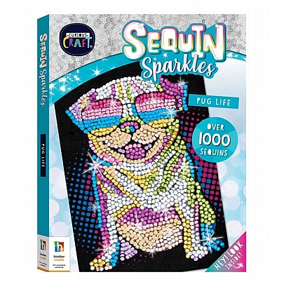 Sequin Sparkles: Κολάζ με στρας - Pug Life - Hinkler