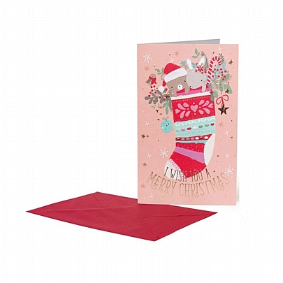 Χριστουγεννιάτικη Κάρτα με Φάκελο - Merry Christmas (17x11.5) - Legami
