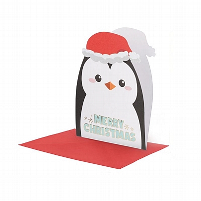 Χριστουγεννιάτικη Κάρτα με Φάκελο - Christmas Penguin (17x11.5) - Legami