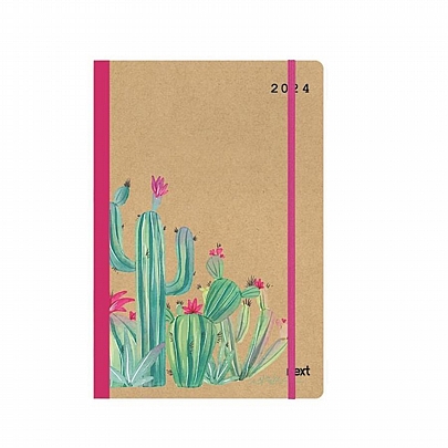 Hμερήσιο Ημερολόγιο με λάστιχο Trends Flexi 2024 - Cactus (14x21) - Next