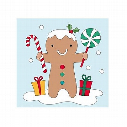 Διακοσμητικό Αυτοκόλλητο Gel για Τζάμια - Christmas Cookie - Eurowrap