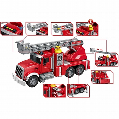 Μεγάλο Πυροσβεστικό όχημα 1:12 (Με ήχο, Φως & Λειτουργία Pump) - Metropoli