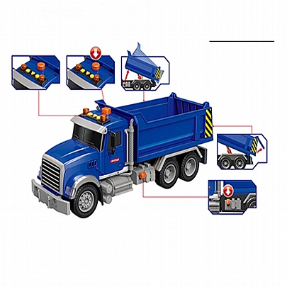 Μεγάλο Μπλε Φορτηγό μεταφοράς 1:12 (Με ήχο, Φως & Κίνηση μεσώ τριβής) - Metropoli