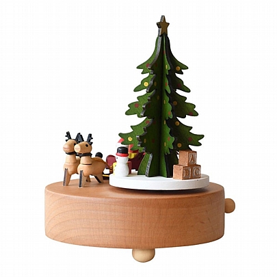 Ξύλινο Μουσικό Κουτί - Χριστουγεννιάτικο δέντρο - Woody Lands