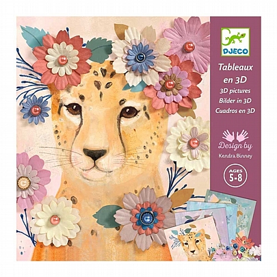 Κατασκευάζω με Χαρτί - 3D Λουλουδένια Στεφάνια - Djeco