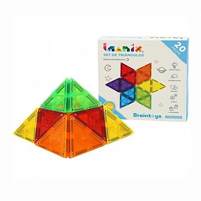 Μαγνητικό Παιχνίδι Κατασκευών με Μεγάλα Κομμάτια - Triangles (16τμχ.) - Imanix