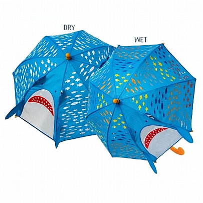 Παιδική Ομπρέλα 3D Που Αλλάζει Χρώμα - Καρχαρίας - Floss & Rock