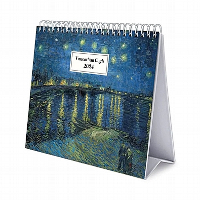 Μηνιαίο Επιτραπέζιο Ημερολόγιο 2024 Σπιράλ - Vincent Van Gogh (20x17) - Grupo Erik