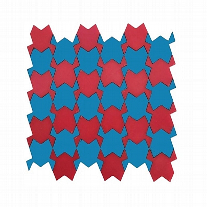 Wizzle Μαθηματικό Παζλ - Scarab Κόκκινο & Γαλάζιο (40κ.) - Isometricks