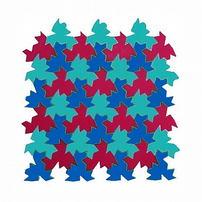 Wizzle Μαθηματικό Παζλ - Geo4 Μπλε, Γαλάζιο & Κόκκινο (42κ.) - Isometricks