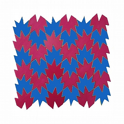 Wizzle Μαθηματικό Παζλ - Geo1 Μπλε & Ροζ (40κ.) - Isometricks