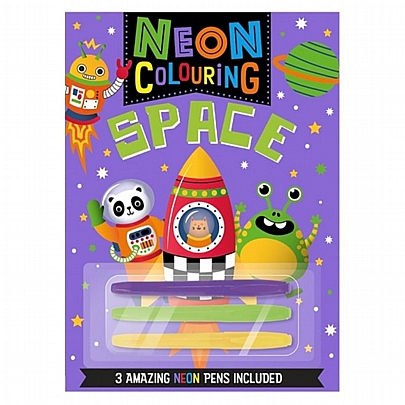 Neon Colouring 8: Space (Βιβλίο ζωγραφικής)