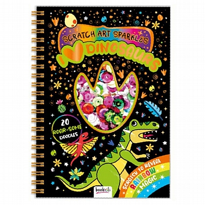 Βιβλίο ζωγραφικής & Scratch Art Sparkles: I love Dinosaurs