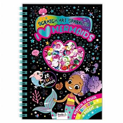 Βιβλίο ζωγραφικής & Scratch Art Sparkles: l love Mermaids