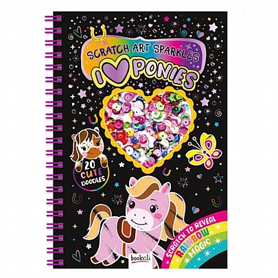 Βιβλίο ζωγραφικής & Scratch Art Sparkles: I love Ponies