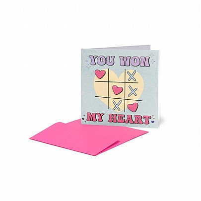 Ευχετήρια κάρτα με φάκελο - You Won my Heart (7x7) - Legami