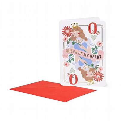 Ευχετήρια κάρτα με φάκελο - Queen of my Heart (11.5x17) - Legami