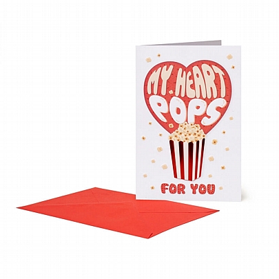 Ευχετήρια κάρτα με φάκελο - My Heart Pops for You (11.5x17) - Legami