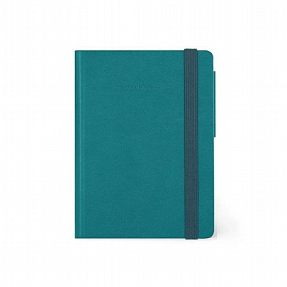 Σημειωματάριο λευκό με λάστιχο - Malachite Green (9x13) - Legami