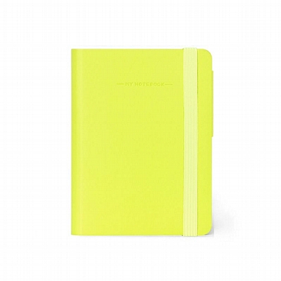 Σημειωματάριο λευκό με λάστιχο - Lime Green (9x13) - Legami