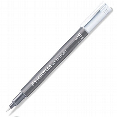 Μαρκαδόρος Brush - Λευκός (1-6mm) - Staedtler Metallic Marker