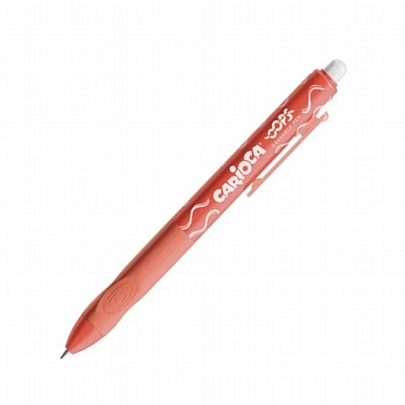 Στυλό που σβήνει με Κουμπί Ballpoint - Κόκκινο (0.7mm) - Carioca Oops
