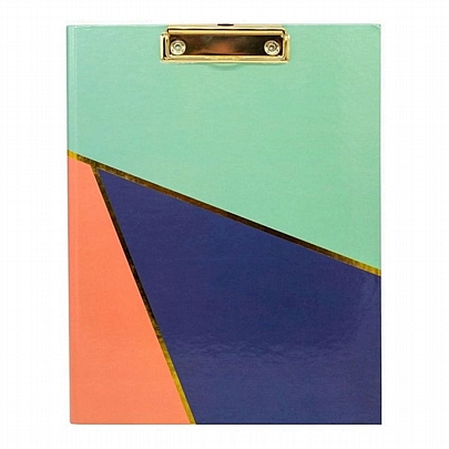 Ντοσιέ σεμιναρίου δίφυλλο A4 με πιάστρα & μπλοκ (40Φ.) - Fashion Geometric - Pukka