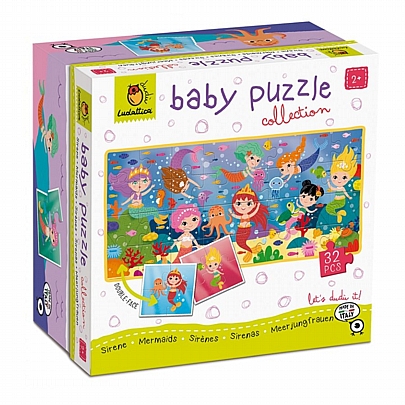 Baby Puzzle: Παζλ διπλής όψεως - Γοργόνες (8x4κ/32κ) - Ludattica
