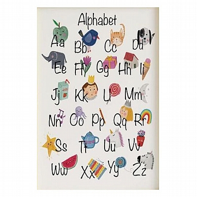 Χειροποίητη Αφίσα Διακόσμησης - English Alphabet (30x40) - J.o. Creations
