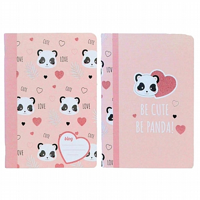 Σημειωματάριο ριγέ Α4 - Cute Panda (21x29) - Ancor