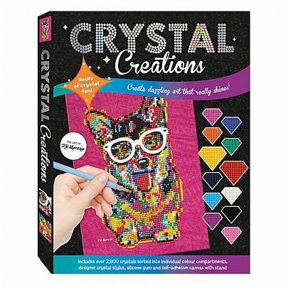 Crystal Creations: Κολάζ με στρας - Corgi in Glasses - Hinkler