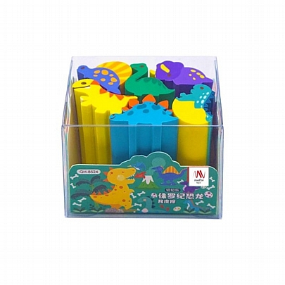 Σετ σβήστρες - Dino (6τμχ.) - Qihao