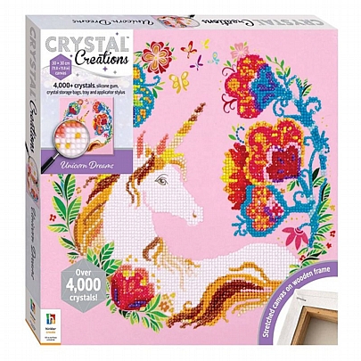 Crystal Creations: Κολάζ σε Καμβά με στρας - Unicorn Dreams - Hinkler Create