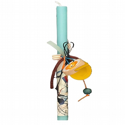 Πασχαλινή Λαμπάδα Βεραμάν (30εκ.) - Ξύλινη Κλακέτα Λιοντάρι