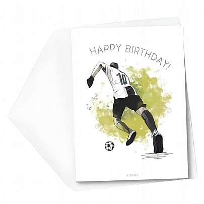 Χειροποίητη ευχετήρια κάρτα με Φάκελο - Χρόνια Πολλά (Ποδόσφαιρο/11x15.5) - J.o. Creations