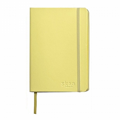 Σημειωματάριο ριγέ με λάστιχο - Κίτρινο (14x21) - Skag