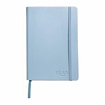 Σημειωματάριο ριγέ με λάστιχο - Γαλάζιο (14x21) - Skag