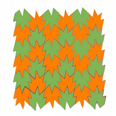 Wizzle Μαθηματικό Παζλ - Geo1 Λαχανί & Πορτοκαλί (40κ.) - Isometricks