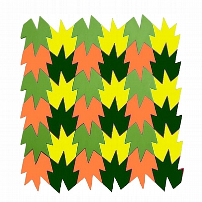 Wizzle Μαθηματικό Παζλ - Geo1 Λαχανί, Πράσινο, Κίτρινο & Πορτοκαλί (40κ.) - Isometricks
