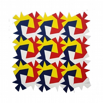Wizzle Μαθηματικό Παζλ - Llama Σκούρο Μπλε, Κίτρινο, Κόκκινο & Άσπρο (40κ.) - Isometricks