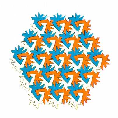 Wizzle Μαθηματικό Παζλ - Geo3 Πορτοκαλί, Άσπρο & Γαλάζιο (42κ.) - Isometricks