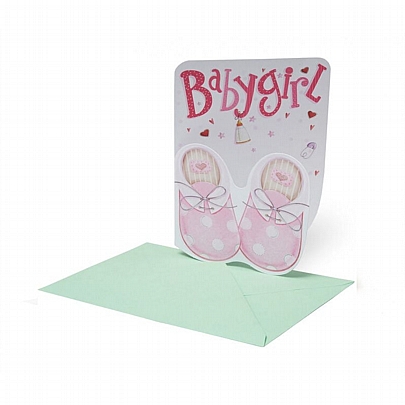 Ευχετήρια κάρτα με Φάκελο - Baby Girl (11.5x17) - Legami