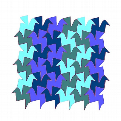 Wizzle Μαθηματικό Παζλ - Seagull Βεραμάν, Γαλάζιο, Μπλε & Σκούρο Μπλε (40κ.) - Isometricks