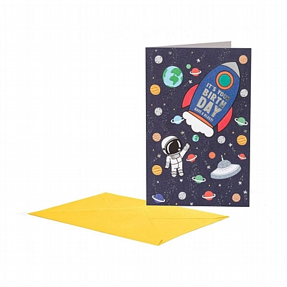 Ευχετήρια κάρτα με Φάκελο - It's your birthday (Space/11.5x17) - Legami