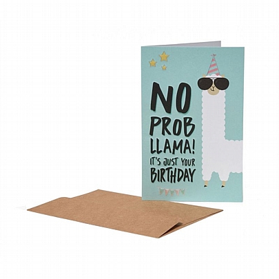 Ευχετήρια κάρτα με Φάκελο - No Probllama! (It's just your birthday/11.5x17) - Legami