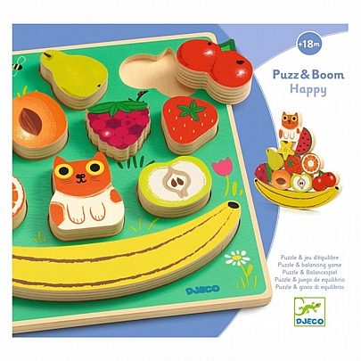 Ξύλινα Σφηνώματα & Παιχνίδι Ισορροπίας - Φρούτα - Djeco