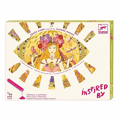 Inspired By Alfons Mucha: Δημιουργώ με Glitter - Οι Νεράιδες των εποχών - Djeco