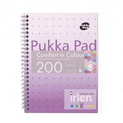 Τετράδιο Σπιράλ Α5 - Μοβ Φύλλα (200Φ.) - Pukka