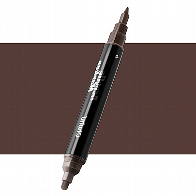 Ακρυλικός μαρκαδόρος διπλής μύτης - Brown (0.7-2mm & 1.7-3mm) - Ohuhu Arcrylic