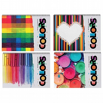 Μπλοκ ζωγραφικής σπιράλ Α4 - Colours (40Φ.) - Tettris